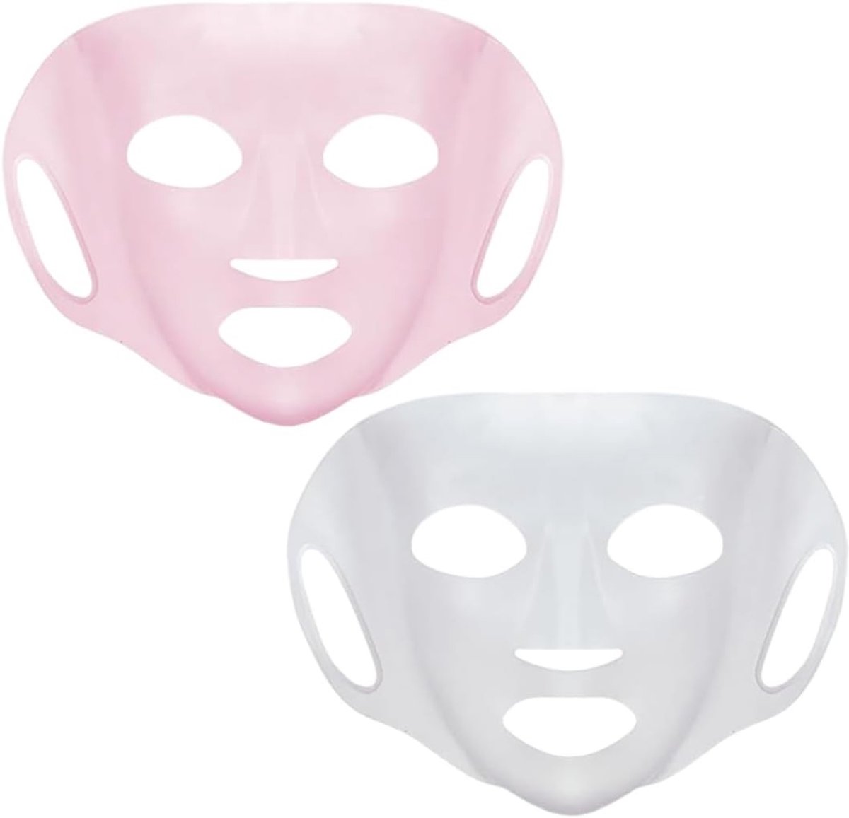 Herbruikbare Siliconen Gezichtsmasker Set, 2 Stuks, Comfortabele Gezichtsmasker Houder en Bedekking voor Bescherming