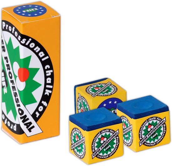 Biljartkrijt - Keukrijt - Precisie Schoten - Gelijkmatige Verdeling - 3 stuks - Blauw — afbeelding 2