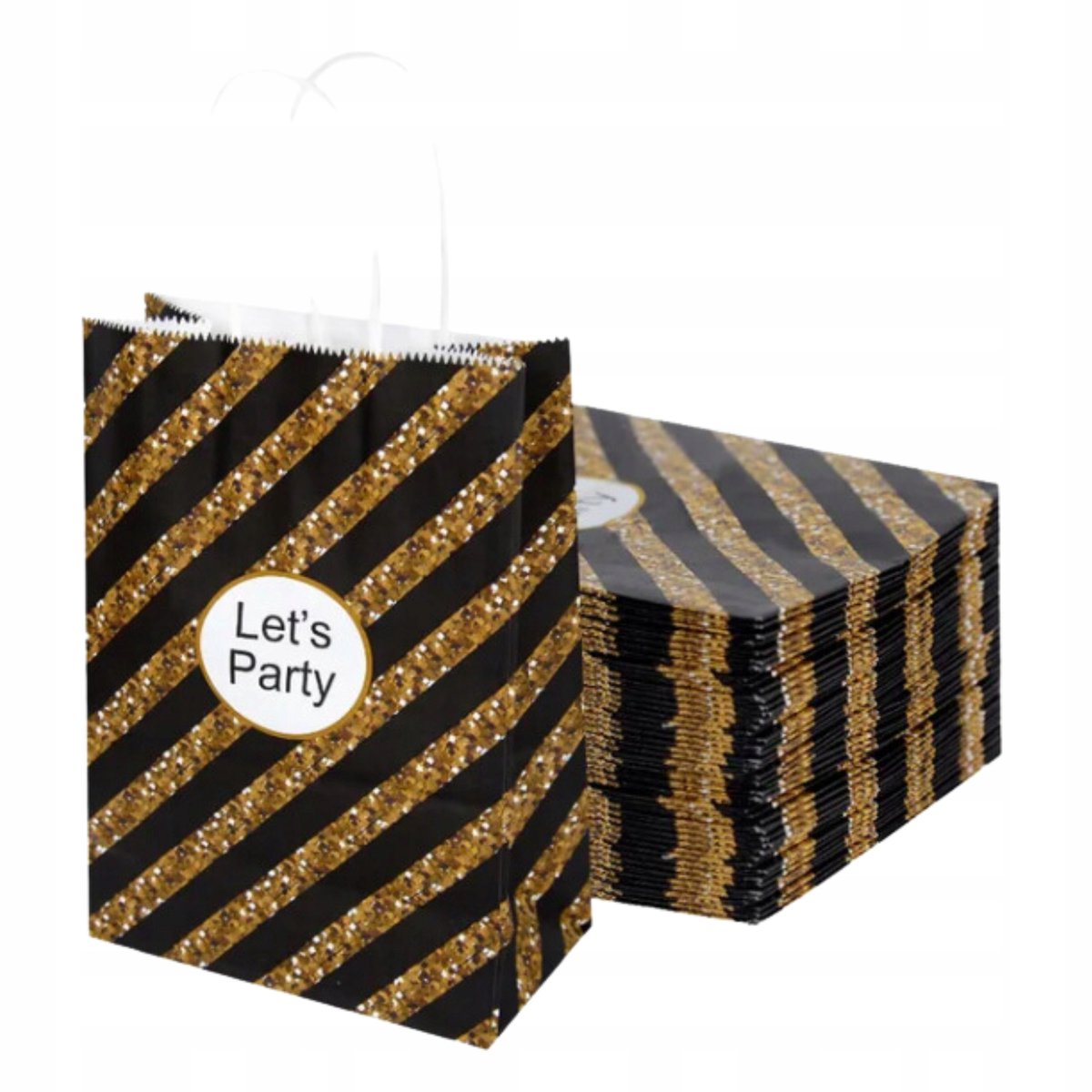 5 Zwart Goud Cadeauzakjes - Luxe Papieren Cadeauzakjes