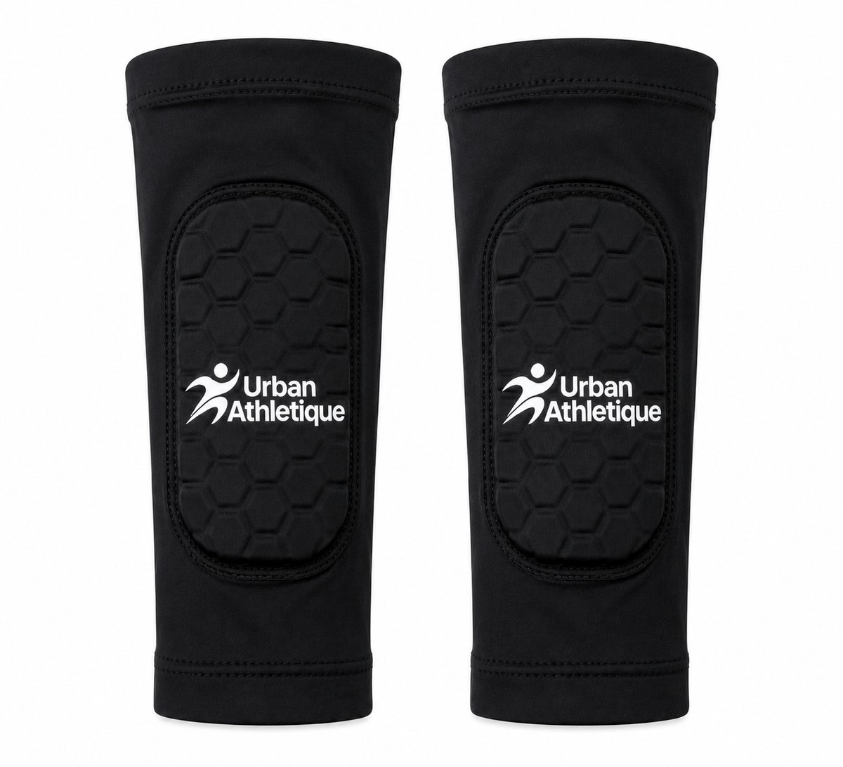 Urban Athletique Scheenbeschermers Voetbal – Zwart – Beschermende Sleeves – 1 Paar - Maat M