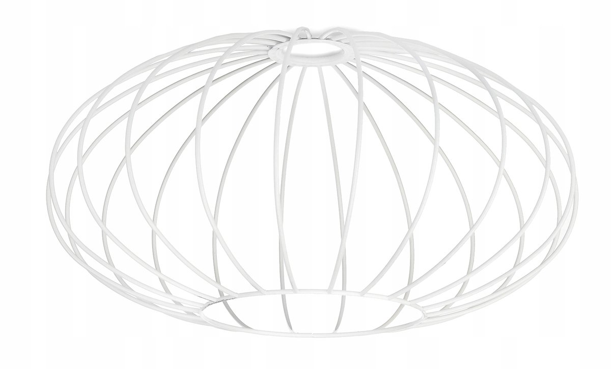 Metalen Lampenkap E27 Loft Stijl Elips XL 35cm Wit