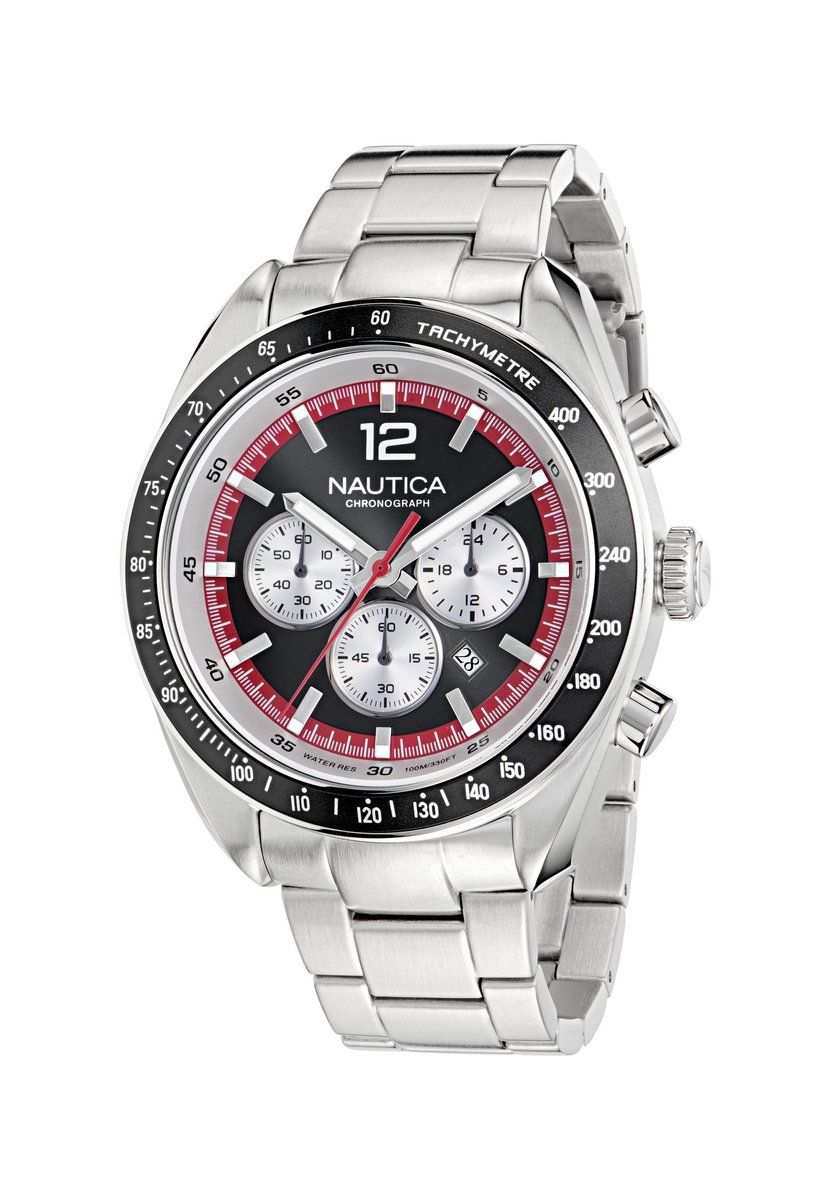 Nautica Kedge Quartz Analoog Horloge Tweetoon Kast: 100% Roestvrij Staal | Armband: 100% Roestvrij Staal 46 mm NAPKDS605