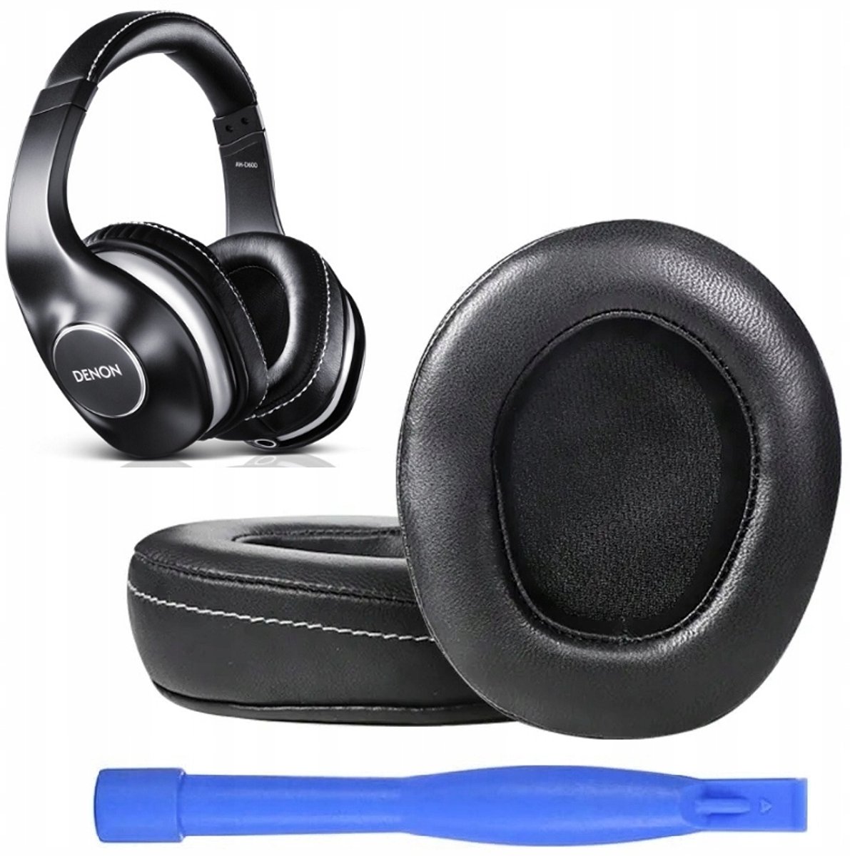 Nieuwe Leren Oorkussens voor Denon AH-D600 D7100 - Zwart