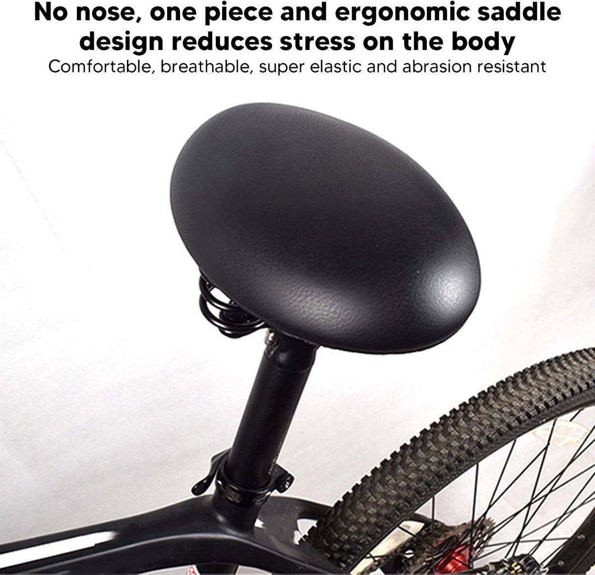 Comfortabele Fietszadels voor E-Bikes en Mountainbikes, Schokabsorberend en Geschikt voor Vrouwen en Mannen, 22x14 cm Fietsaccessoire voor Optimale Ritervaring