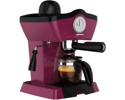Heinner Charm HEM-200BG Handmatige Espressomachine – 800 W – 3,5 bar – Waterreservoir 250 ml – Voor Espresso en Cappuccino – Melkopschuimer – Frontthermometer – Bordeauxrood