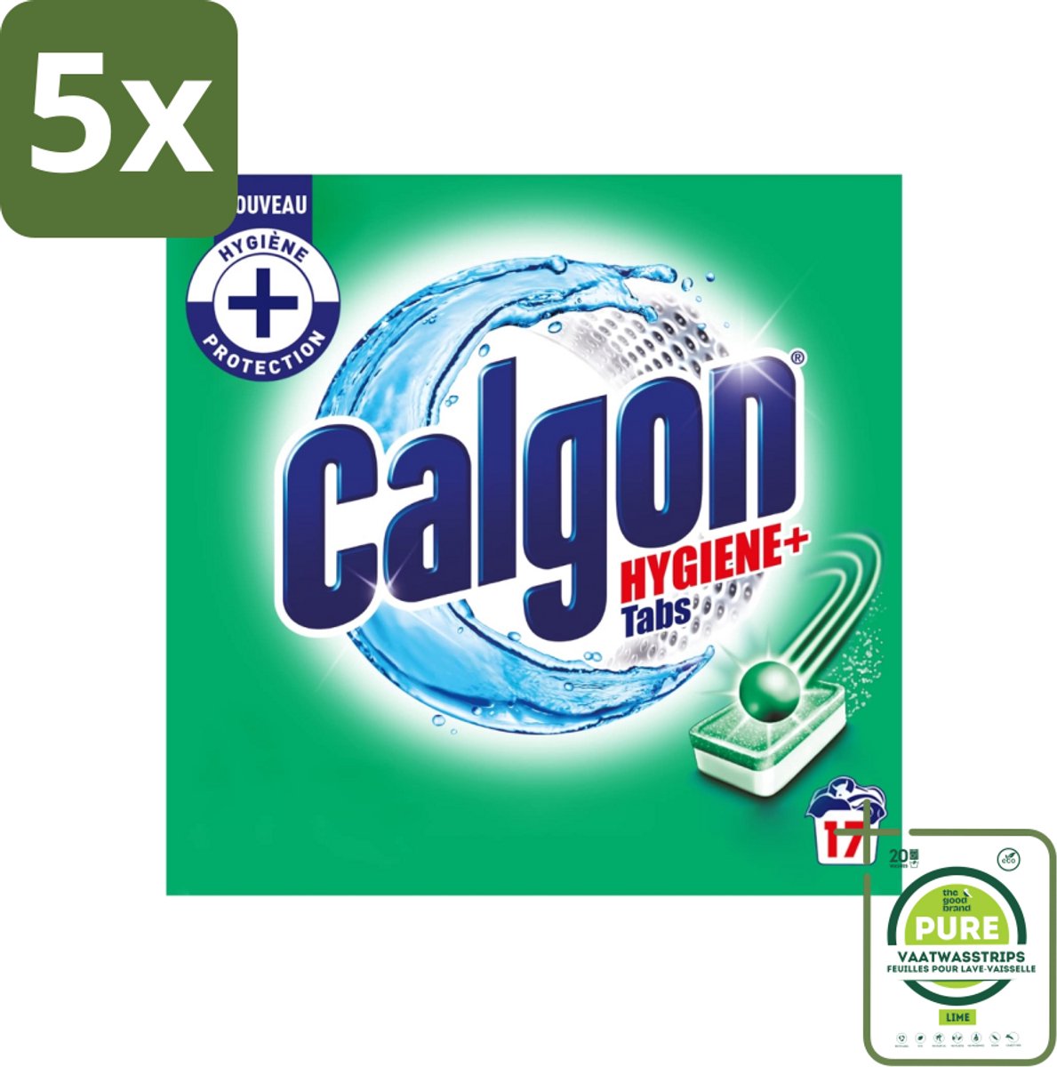 5 x Calgon - Ontkalkingsmiddel - 221 g - 17 Capsules - Grootverpakking - Wasmachine Ontkalken - Wasmachine Reiniging - Wasmachine Capsules - Kalkaanslag Verwijderen - Wasgoed Schoner