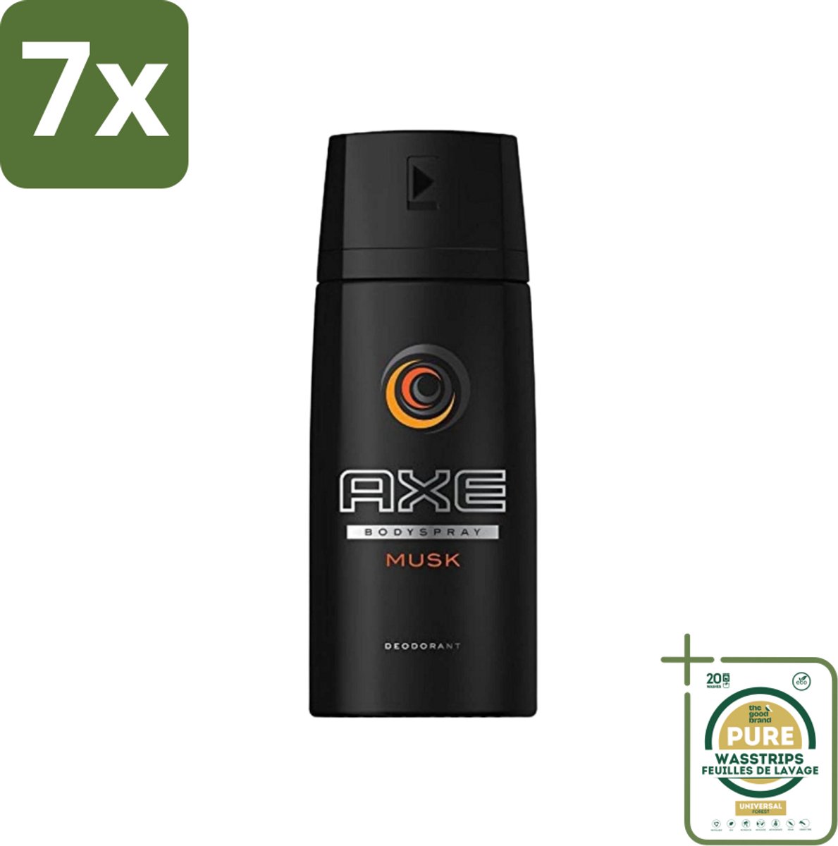 7 x Axe - Deodorant Bodyspray - Musk - 150 ml - Grootverpakking - Axe Musk Bodyspray - Deodorant Voor Mannen - Frisheid - Geur - Huidbescherming