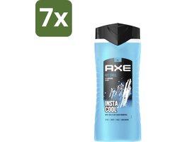 7 x Axe XL - 3-in-1 Douchegel - Ice Chill - Icy Menthol - Insta Cool - 400 ml - Douchegel - Frisheid - Bevroren Munt - Citroen - 3-in-1