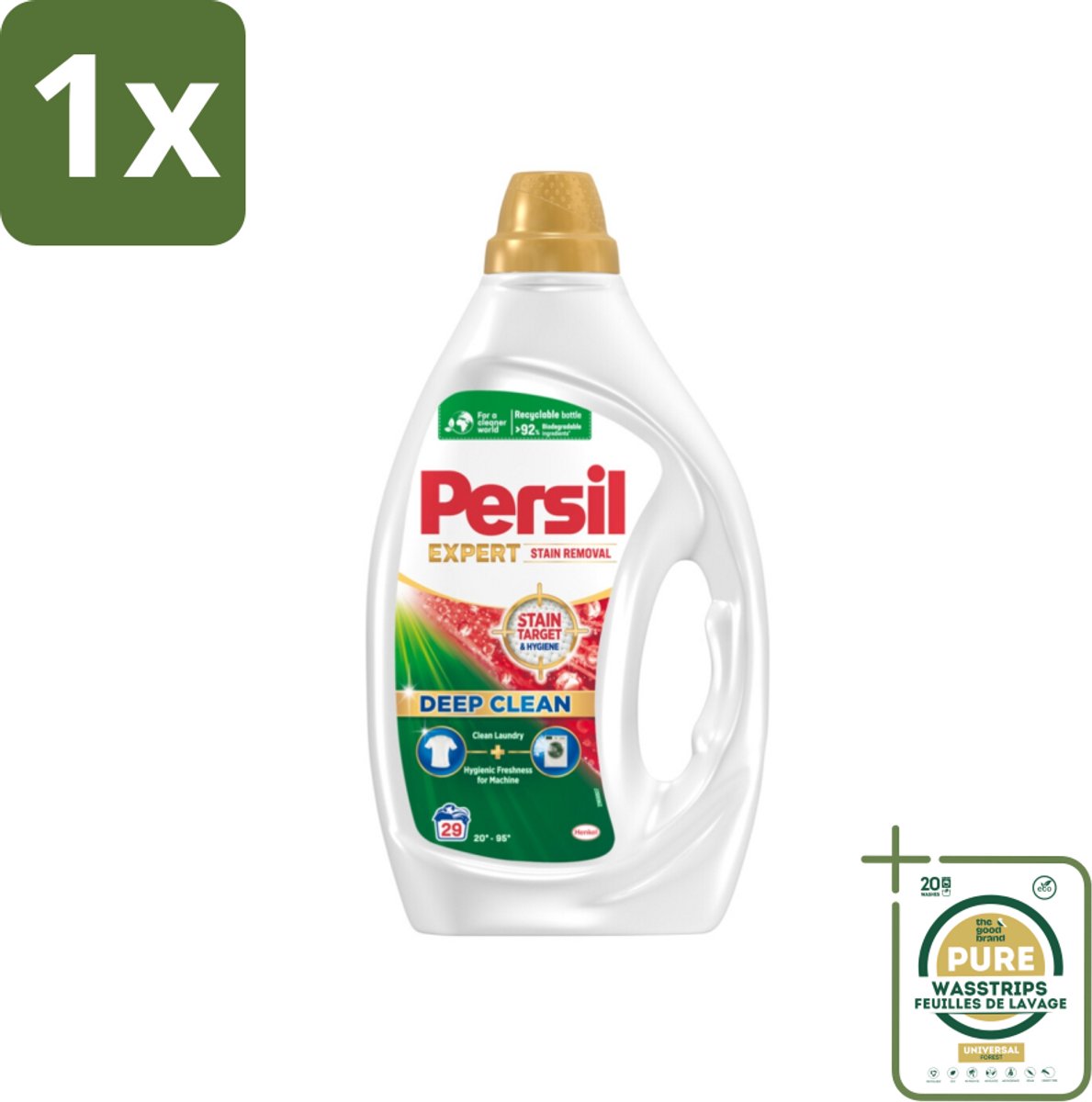 1 x Persil Expert - Vlekverwijdering - Vloeibaar Wasmiddel - Witte en Gekleurde Was - 29 Wasbeurten- Vlekverwijdering - Wasmiddel - Wasgoed - Stofverwijdering - Frisheid