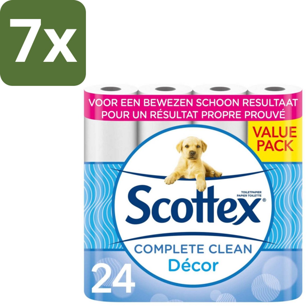 7 x Scottex - Toiletpapier - 2-laags - 24 Rollen - Toiletpapier - 2-laags - 24 Rollen - Zachtheid - Kracht