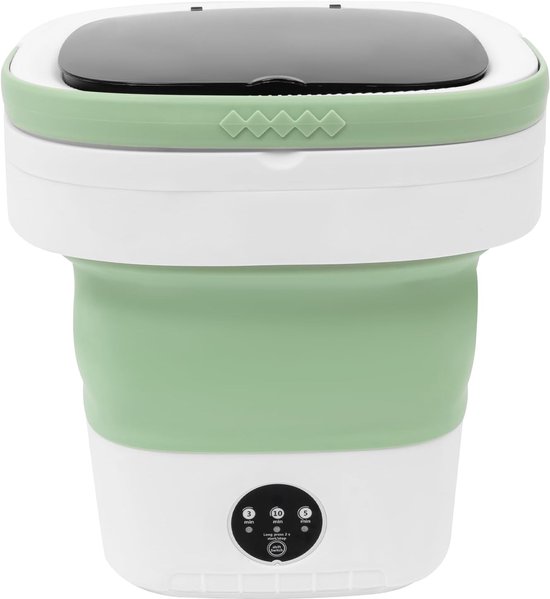 Mini Wasmachine - Opvouwbaar Model - Kleine Kleding Wassen - Met Centrifuge - 12 Liter - Groen — afbeelding 4