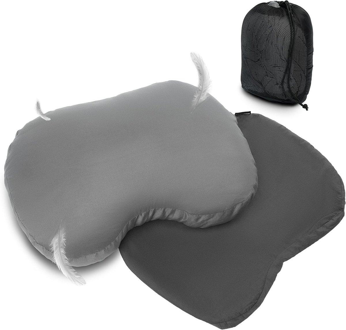Reiskussen - Grijs - Klein en Compact - Ergonomisch en Verkoelend - Voor Kamperen en Reizen