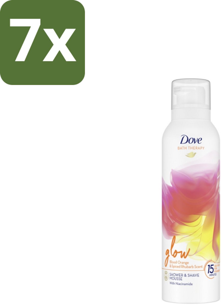 Dove – Douche- & Scheerschuim – Bath Therapy Glow – 200 ml - Bulkverpakking - 7 stuks