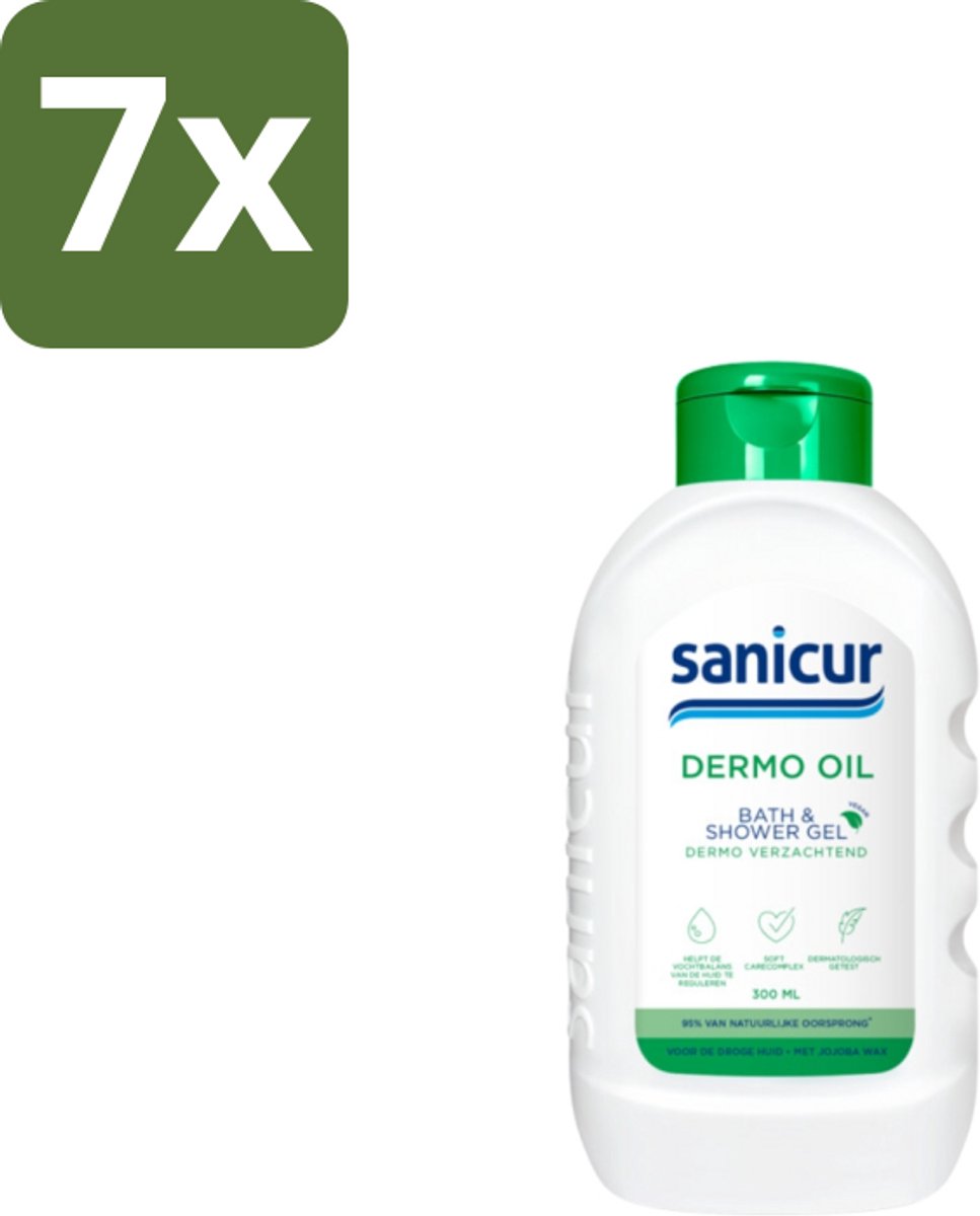 Sanicur Bath & Showergel Dermo-Oil 300 ml - Bulkverpakking - 7 stuks