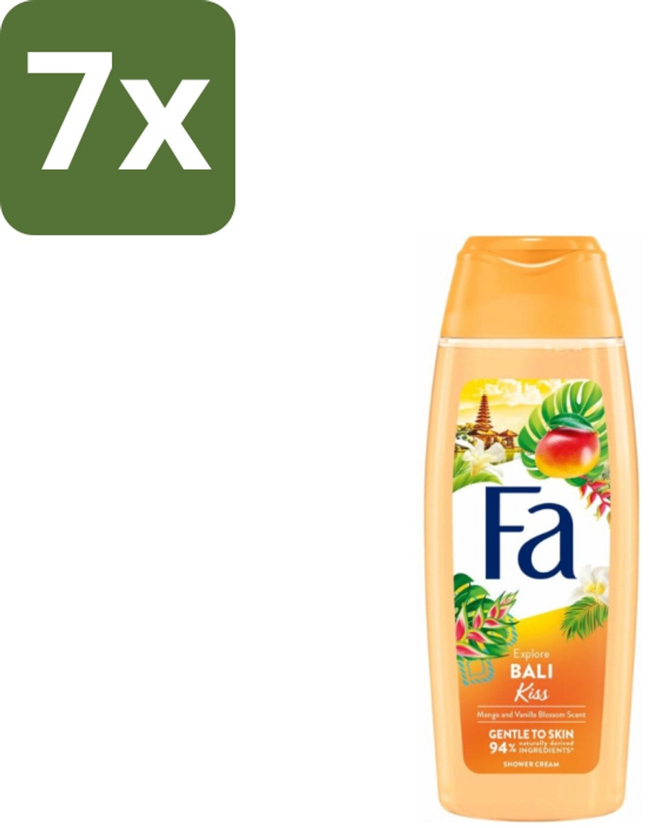 7 x Fa Douchegel Peach Pacific 250 ml - Douchegel - Mango - Vanillebloesem - Tropisch - Vegan