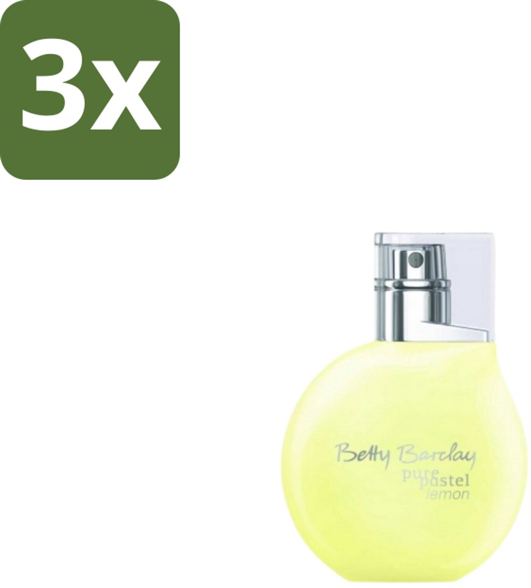 3 x Betty Barclay – Eau de Toilette – Pure Pastel Lemon – 20 ml - Eau De Toilette - Citroen - Appel - Mandarijn - Viooltje