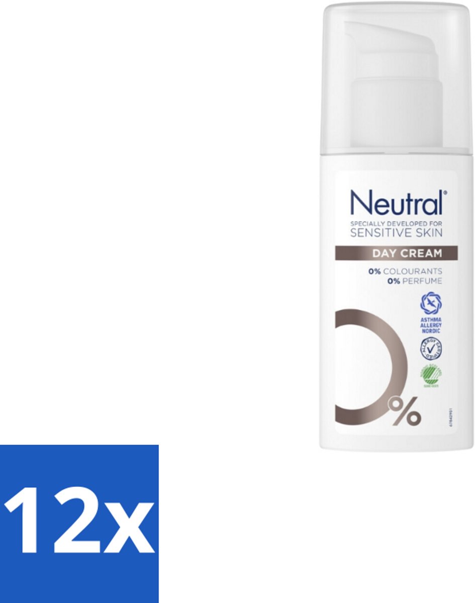 12 x Neutral Face Cream 50 ml - Gevoelige Huid - Dagcrème - Hydratatie - Glycerine - Parfumvrij