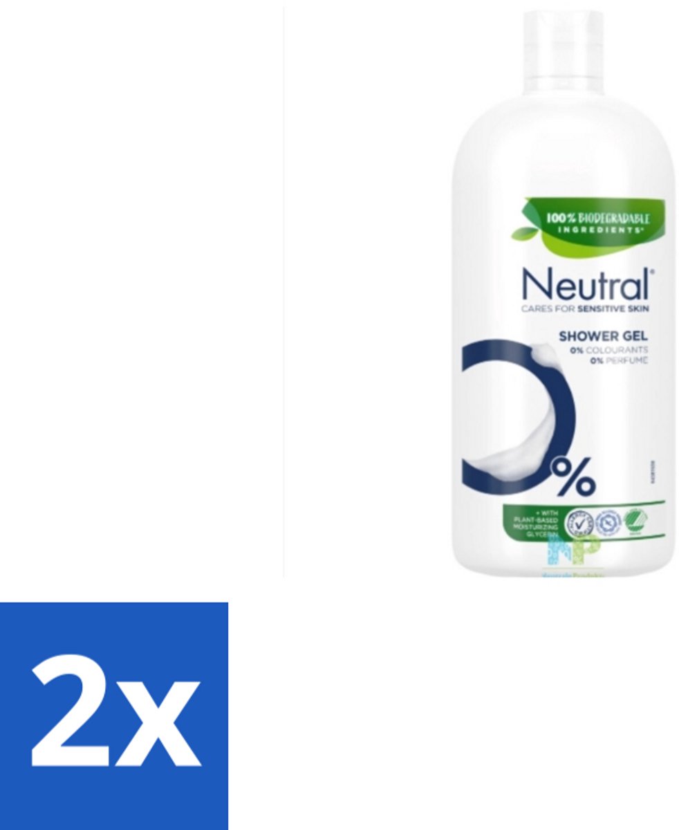 2 x Neutral – Douchegel – Sensitive Skin – 900 ml - Gevoelige Huid - Droge Huid - Parfumvrije Douchegel - Milde Douchegel - Huidverzorging