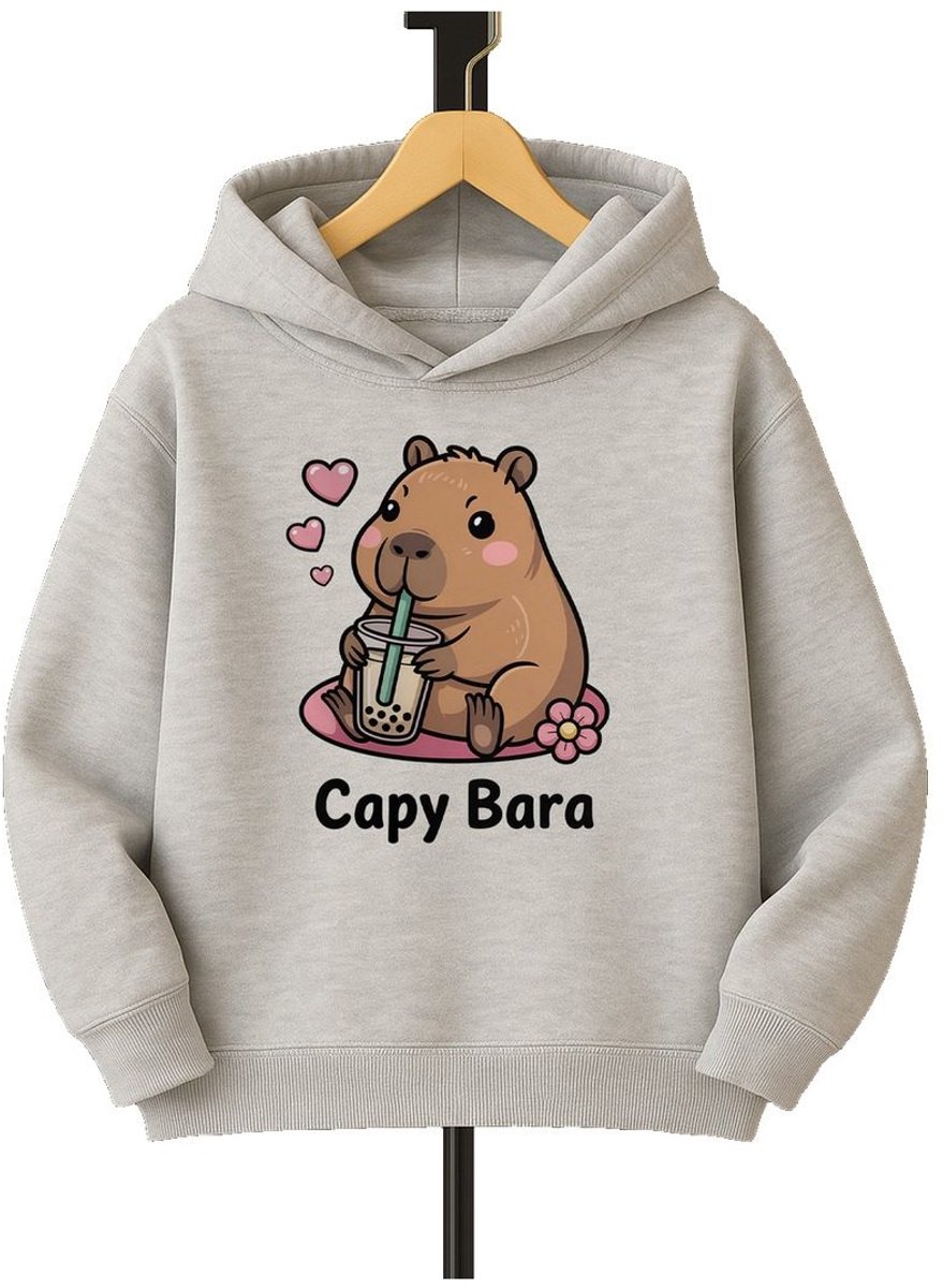 Currero Hoodie Meisjes Warme Hoodie Met Capuchon Comfortabele Sweater Meisje Casual Trui Pullover Meisjestrui Lichtgrijs 13-14 Jaar