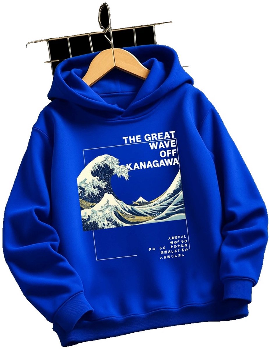 Currero Hoodie Jongens Warme Hoodie Met Capuchon Comfortabele Sweater Casual Trui Pullover Jongenstrui 13-14 Jaar Blauw