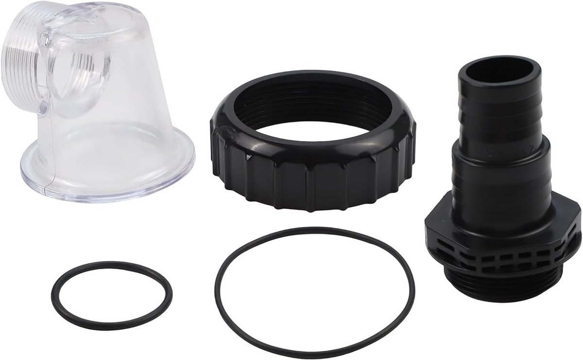 Transparante Zwembadpomp Filter met Nozzle en O-Ringen voor Schroefmontage - Accessoires voor SPS25, SPS50, SPS75 en SPS100 Zwembaden
