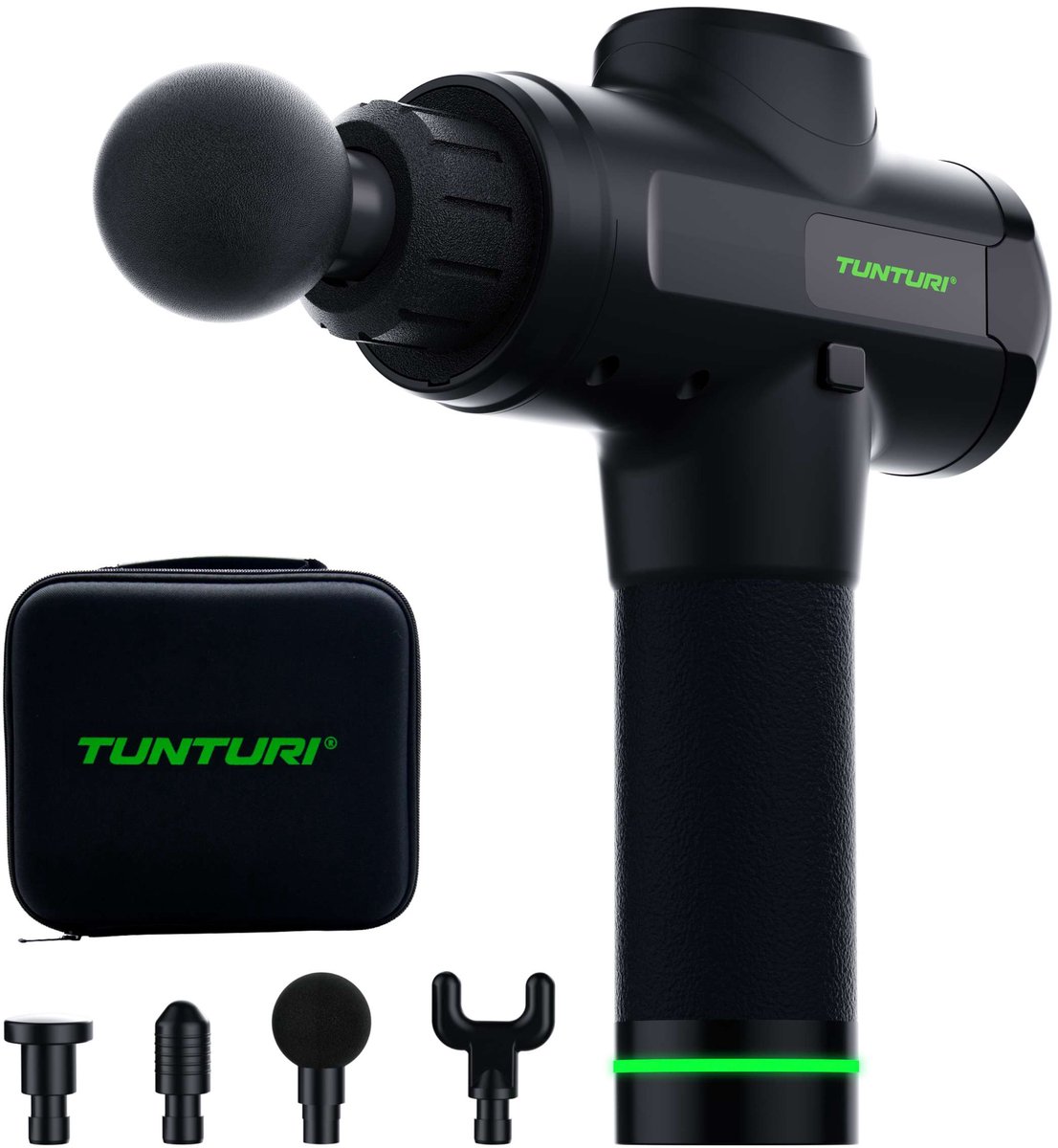 Tunturi MG50 Massage Gun met Opzetstukken en Koffer - Tunturi - €106,00