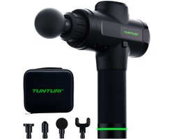 Tunturi MG50 Massage Gun - 20 snelheden - 4 opzetstukken - USB-C - Zwart