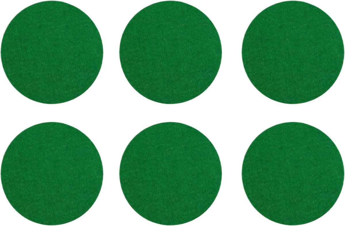 Zelfklevende Vilt Pads voor Air Hockey Hamer, Groen 74mm, Ideaal voor Optimale Speelervaring en Bescherming van Tafel
