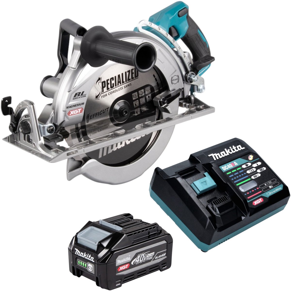 Makita RS 002 GZ accu-cirkelzaag 40 V max. 260 mm borstelloos solo - zonder accu, zonder oplader