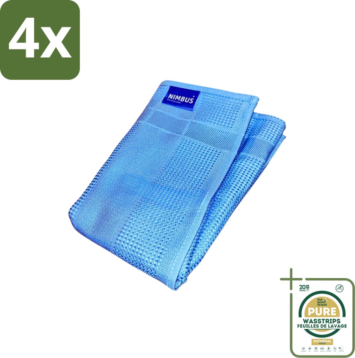 NIMBUS Magic Wonderdoek 2-in-1 - Voordeelverpakking - 4 stuks - Spiegel schoonmaken - Streeploos resultaat