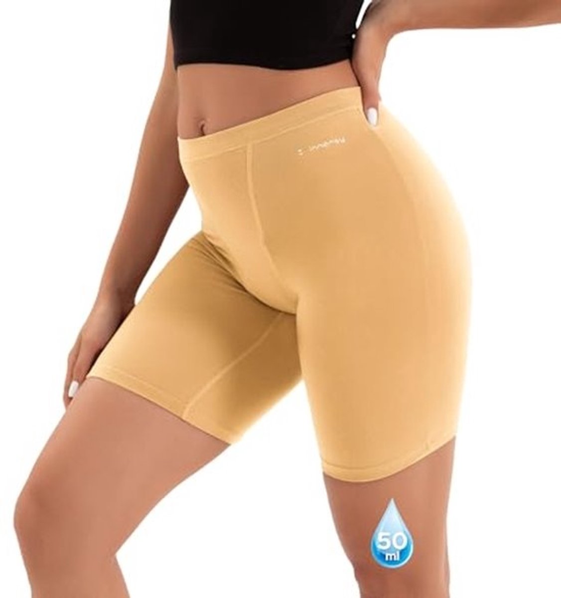 INNERSY Menstruatie-ondergoed, sterke bloeding, fietsbroek, damesbroek onder jurk, rok, anti-schuren