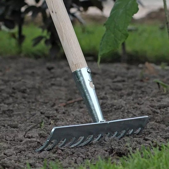 Talen Tools - Tuinhark - 12 tanden - Verzinkt - 30 cm - Essenhouten steel - 160 cm van Talen Tools — afbeelding 4