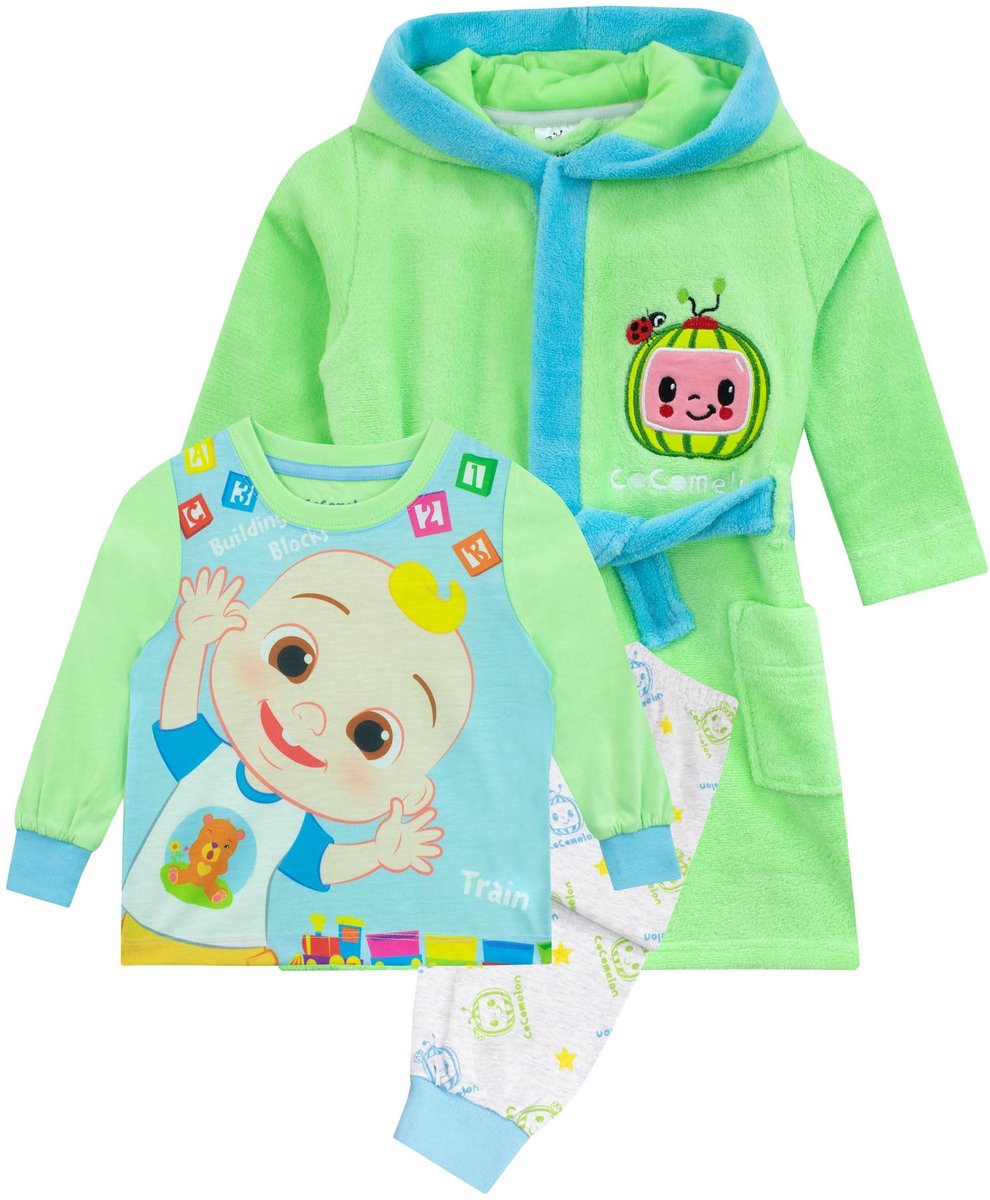 Elzusha - CoComelon Pyjama en Badjas Set - Fleece - Meerkleurig