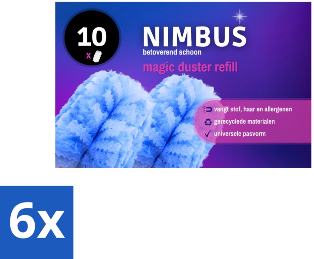 NIMBUS Magic Duster Refill 10 stuks per verpakking - Voordeelverpakking - 6 stuks