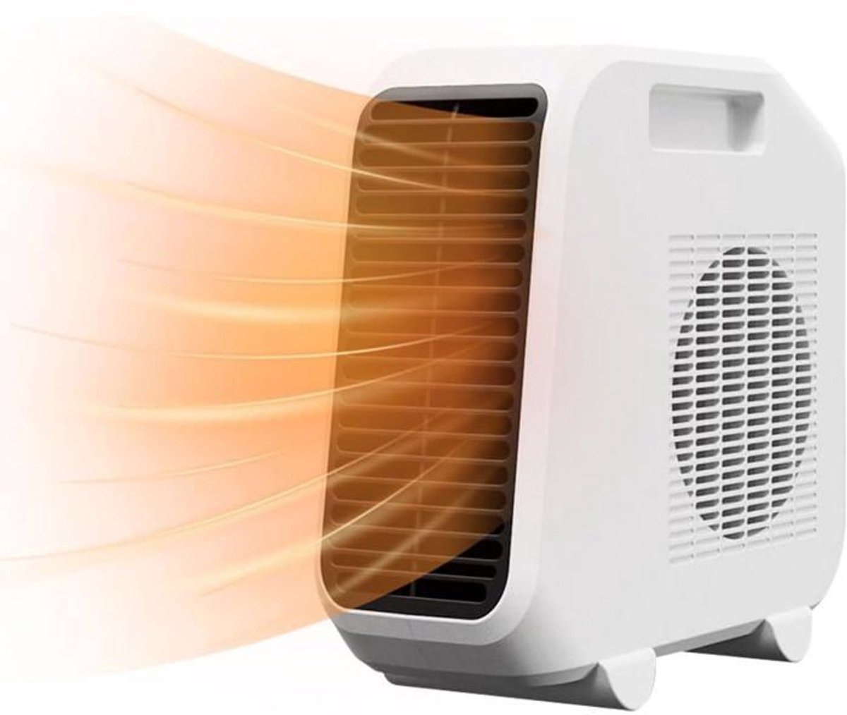 LISM-Kleine elektrische ventilatorkachel van 1800 W, stille werking, 2 verwarmingsstanden, oververhittingsbeveiliging.