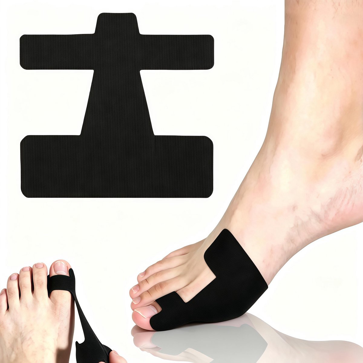 VONKELIOS® Bunion Corrector Tape, Wegwerf Hallux Valgus Correctie Verband, Elastische Grote Teen Rechtzetter Plakker voor Voetpijn Verlichting, Voetverzorging-60 stuks