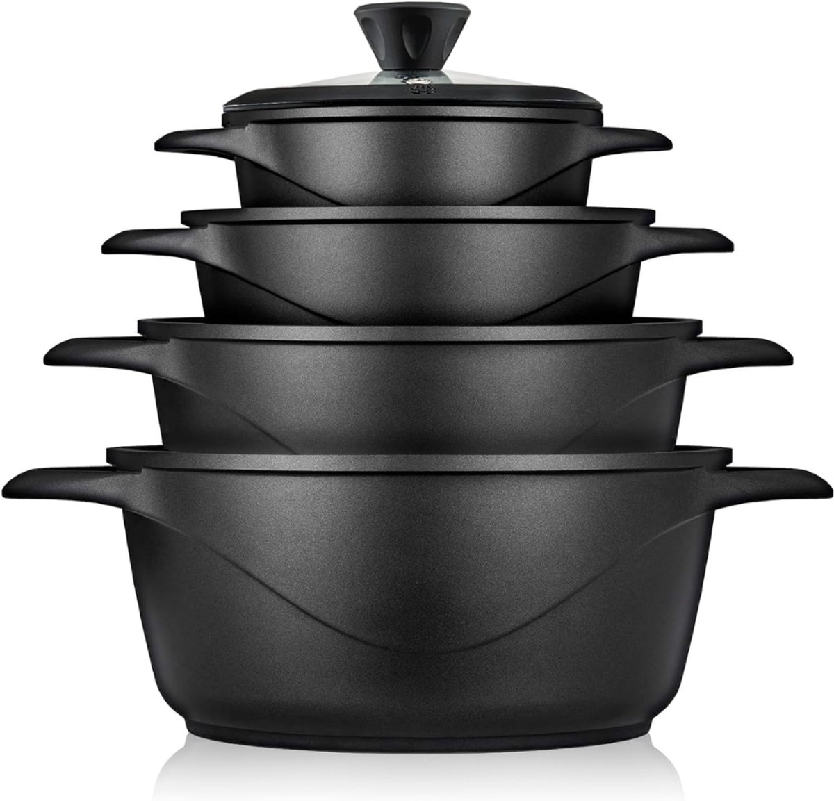 ZRNS® Pannenset Gas en Inductie - Vaatwasser Bestendig - Gietaluminium - Anti-aanbak - Set van 4