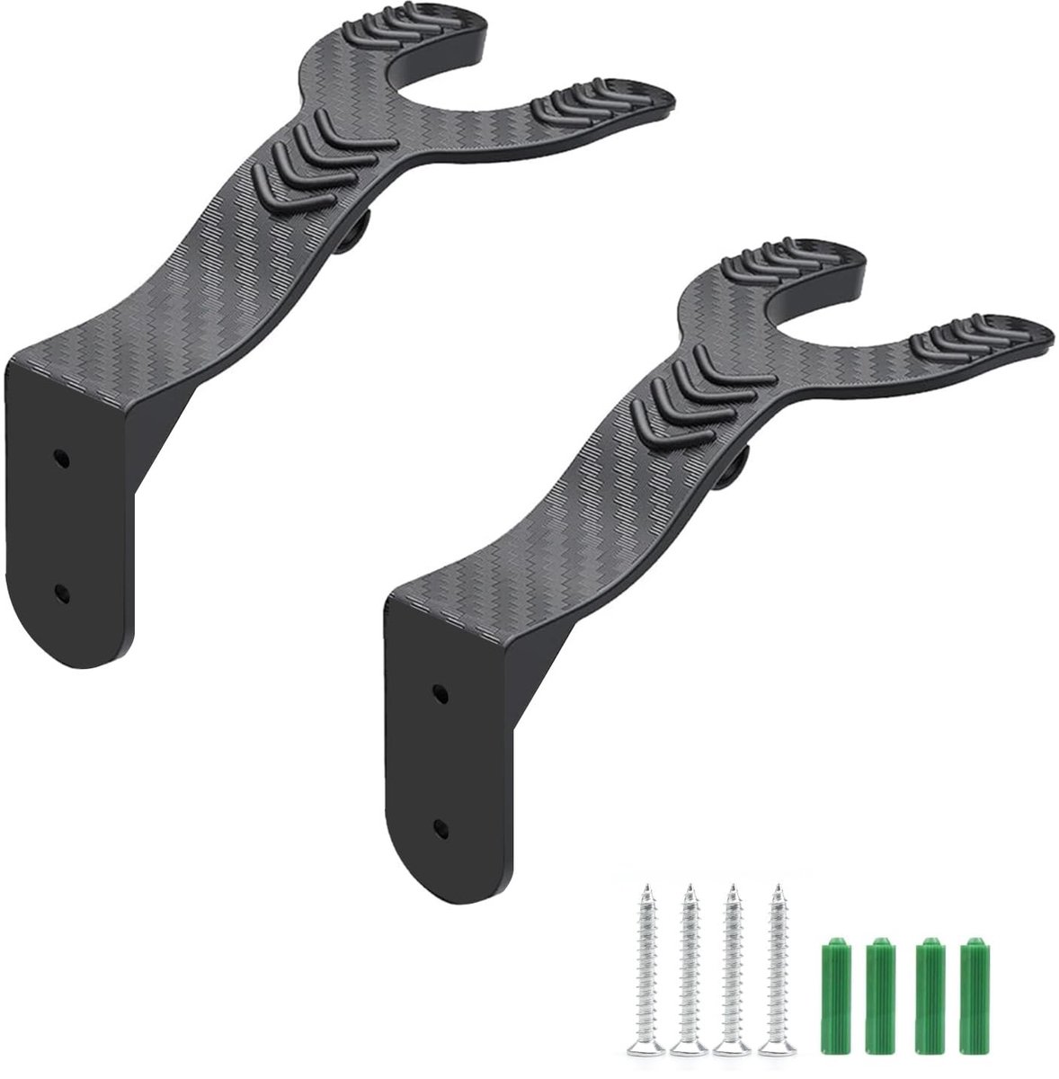Elzusha - Set van 2 ABS Helmhouders met Sleutelhaken voor Wandmontage