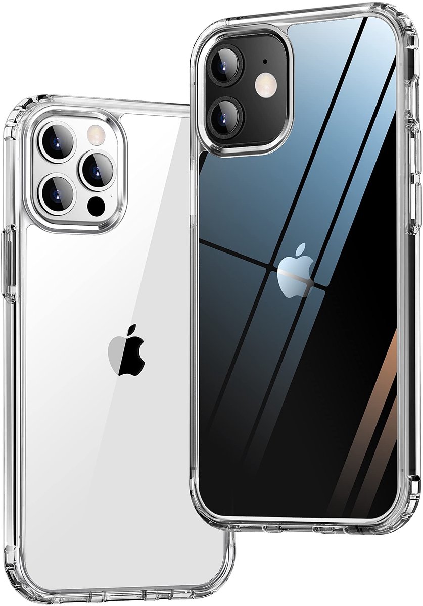 Elzusha - Transparante Hardcase voor iPhone 12/12 Pro met Schokabsorberende Bescherming