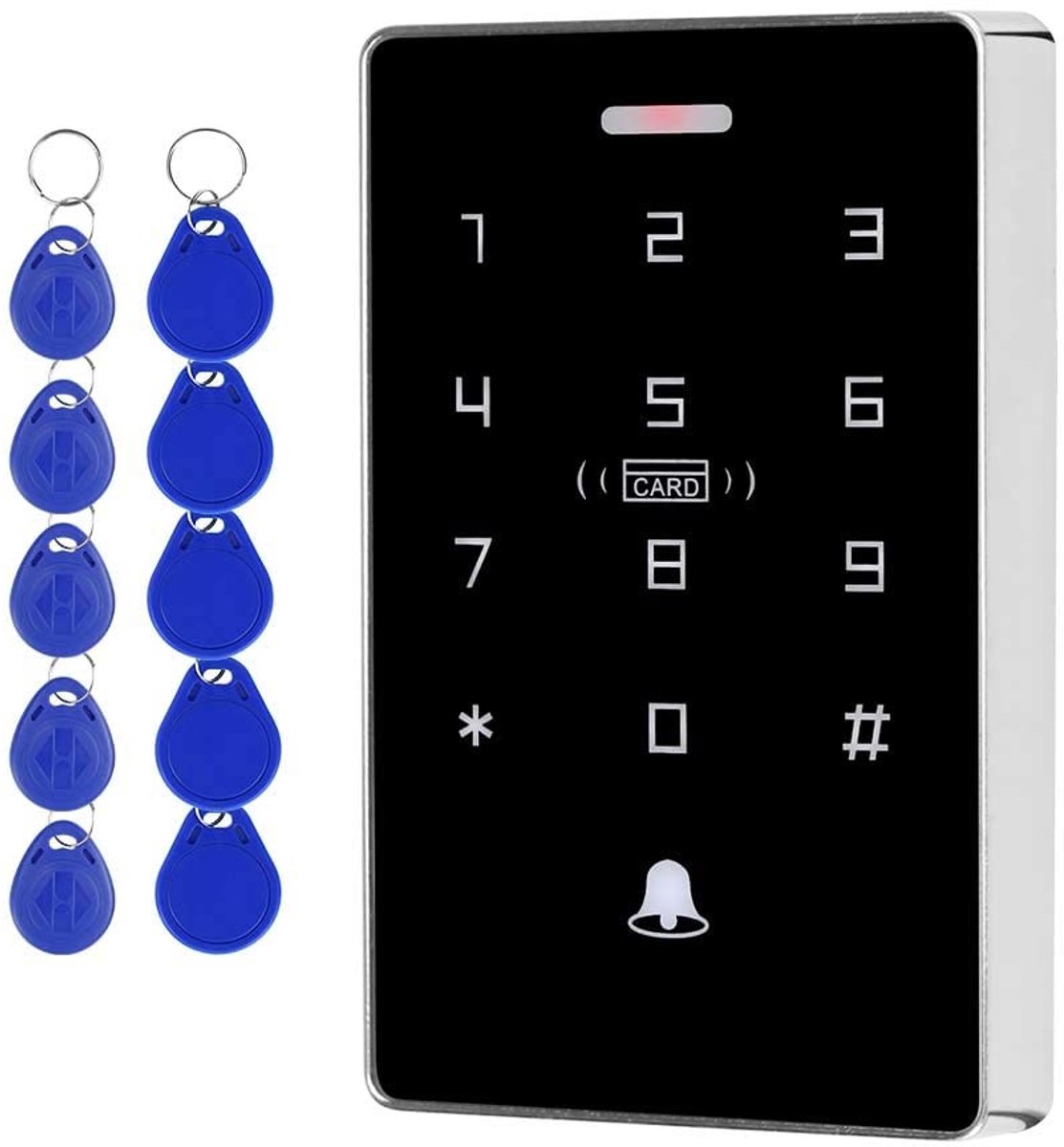 Elzusha - IP68 Weerbestendig Toegangssysteem met 10 Keyfobs en Backlight