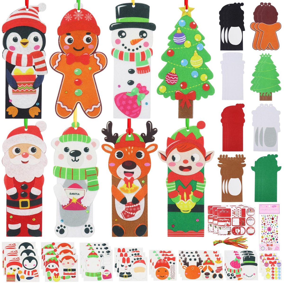 Elzusha - 24 Delige Kerst Knutselset met Kerstboom Hangers