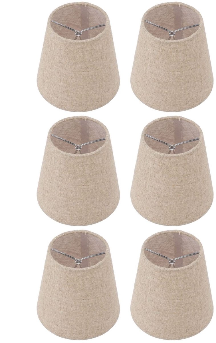 Elzusha - Lampenkap - E14 Klem Lampenkappen - Voor Chandelier en Tafel- & Vloerlampen - Linnen - Decoratie - Lichtbron - Geschikt voor Meubilair -...