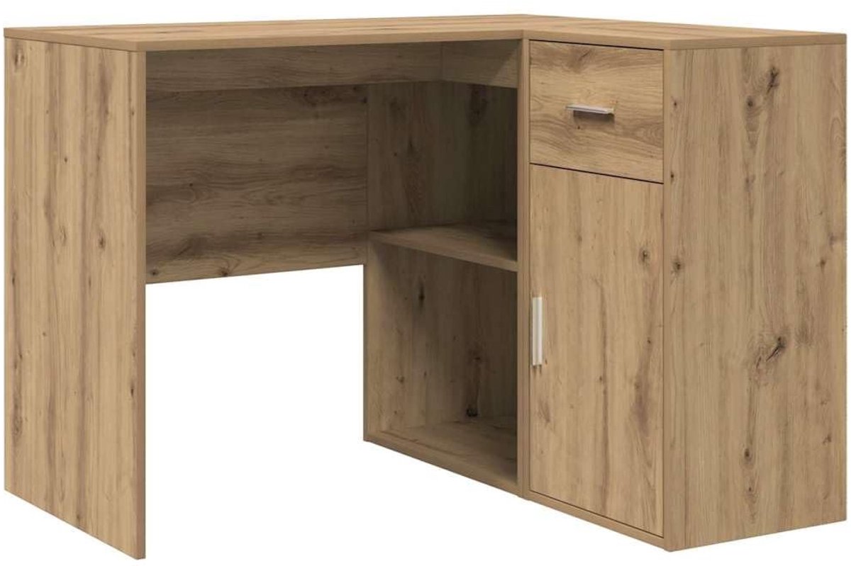 Elzusha - Hoekbureau 102 x 88 x 75 cm met Laden en Planken