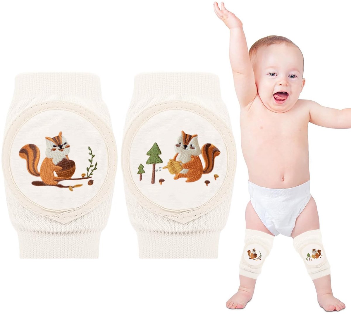 Elzusha - Baby Kniebeschermers voor het Kruipen, Ademend en Comfortabel
