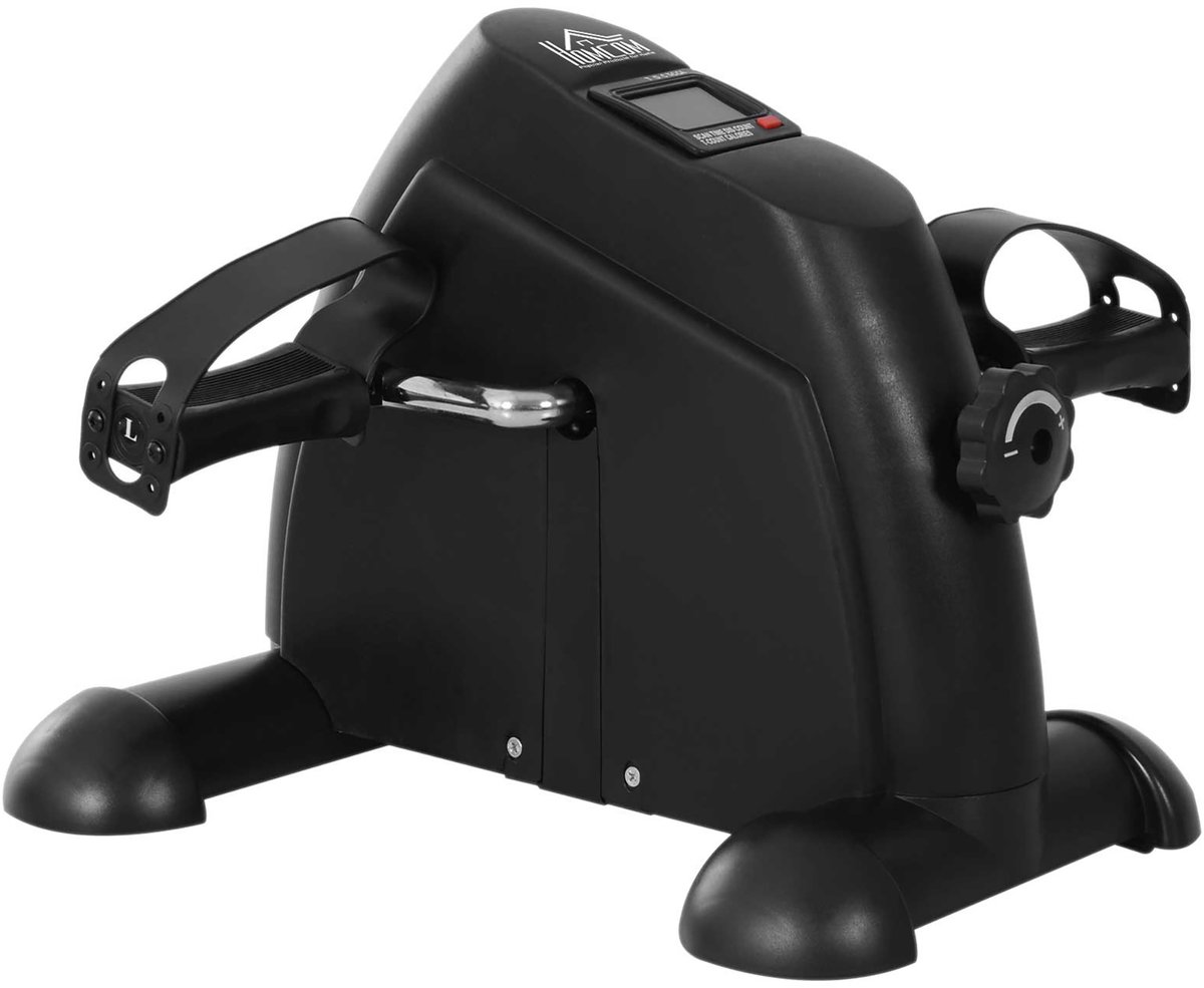 Mini hometrainer-arm- en beentrainer-pedaaltrainer voor senioren met lcd-display-verstelbare weerstand-fitnessfiets-trainer voor thuis of op kantoor-35 x 40 x 31 cm-zwart