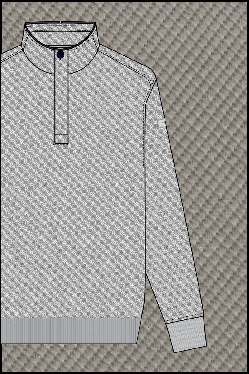 Baileys - Heren - Sweater - Regular fit – Half-zip - Trui – Greige – 623119-18