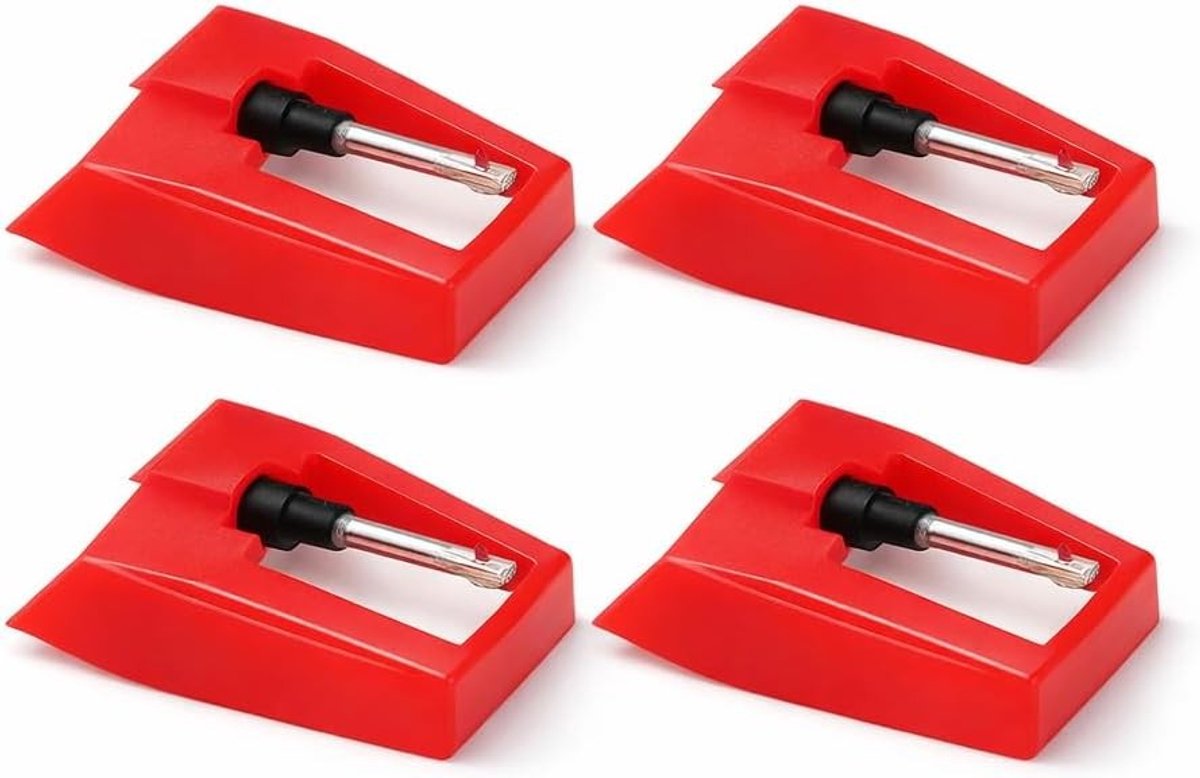 Set van 4 Vervangende Naalden voor Platenspeler, Ideaal voor Vinyl, Geluidskwaliteit Verbeteren en Muziekervaring Optimaliseren