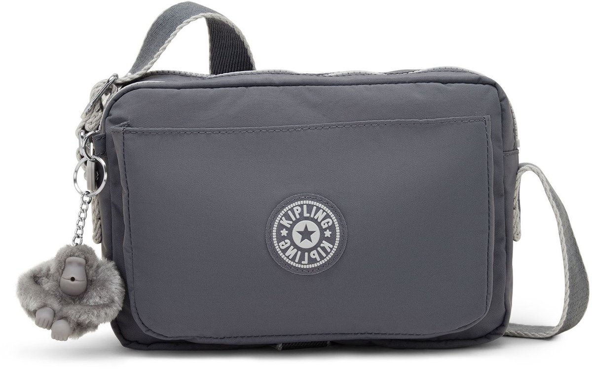 kipling schoudertas Basic Abanu Crossbody Bag Moonlit Grey grijs