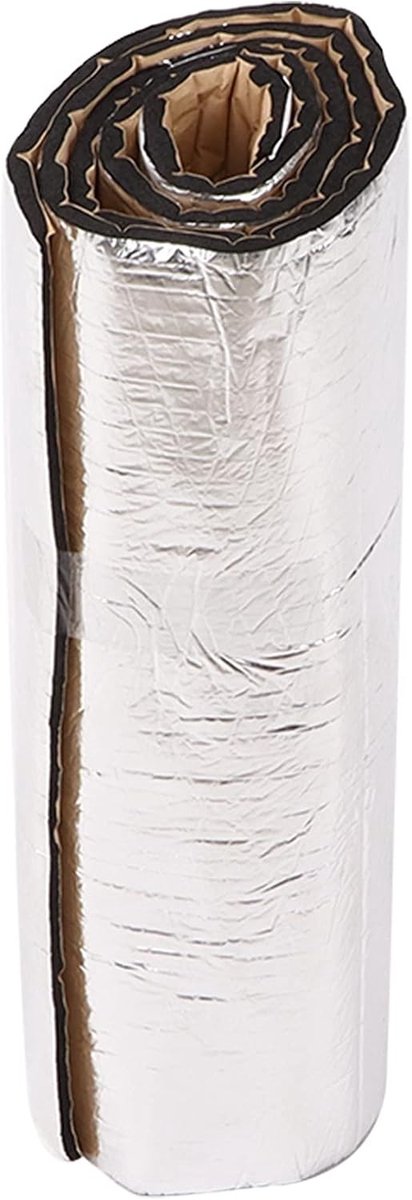 Geluidsisolerende Mat 200x50cm - 10mm Dikte, Hoge Geluidsreductie en Warmte-isolatie voor Auto, Waterproof en Zelfklevend voor Motorkap, Dak, Deuren en Kofferbak