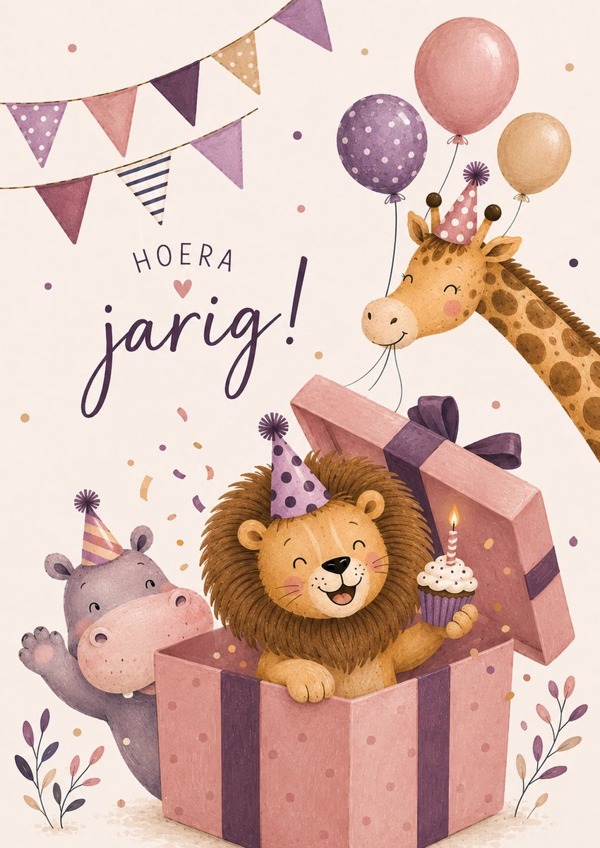 Kaart cadeau - Roze - A6